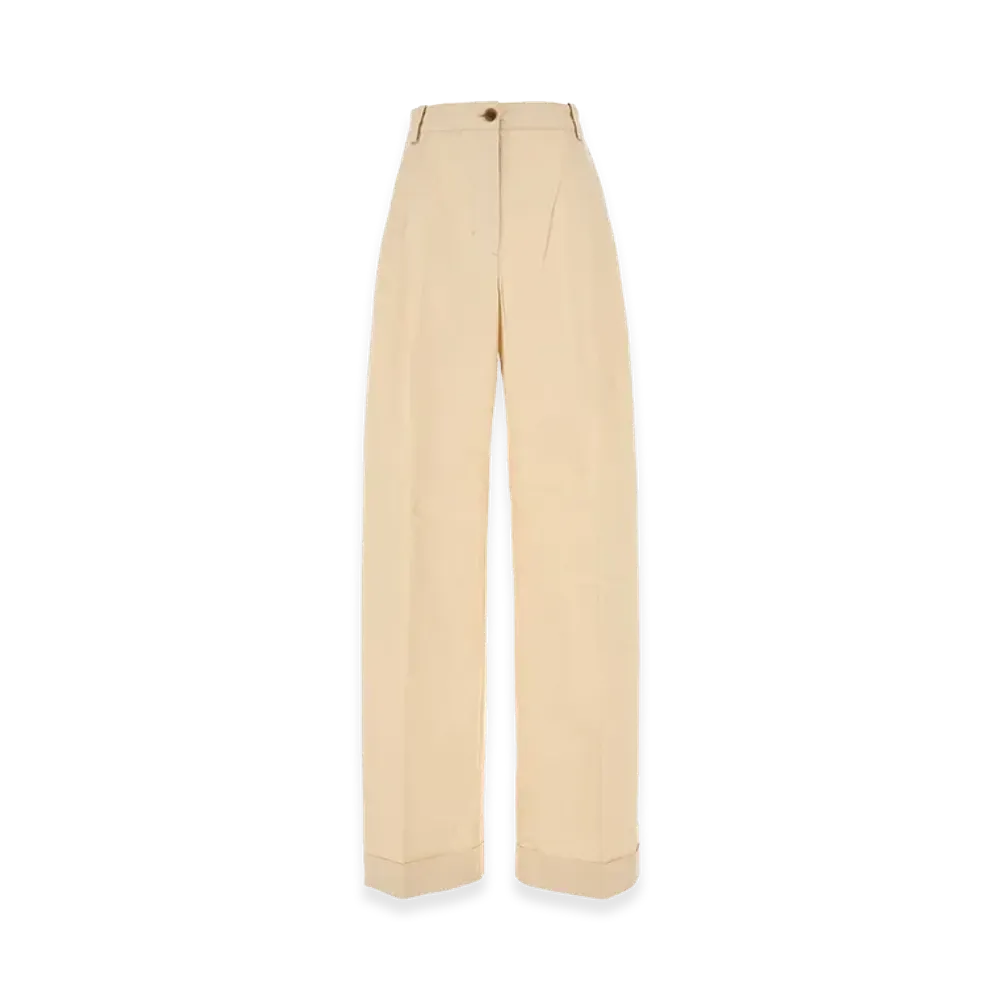 Maison Kitsune Women's Cotton Pant "Cream/Yellow"
