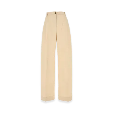 Maison Kitsune Women's Cotton Pant "Cream/Yellow"