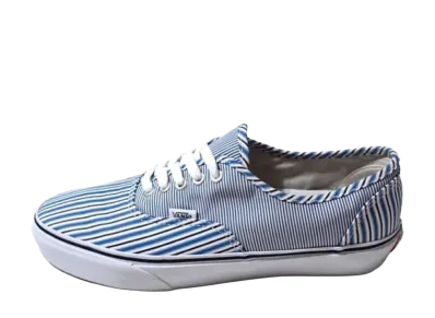 Supreme × COMME des GARCONS SHIRT × Vans Authentic Pro "Pinstripe/Blue"