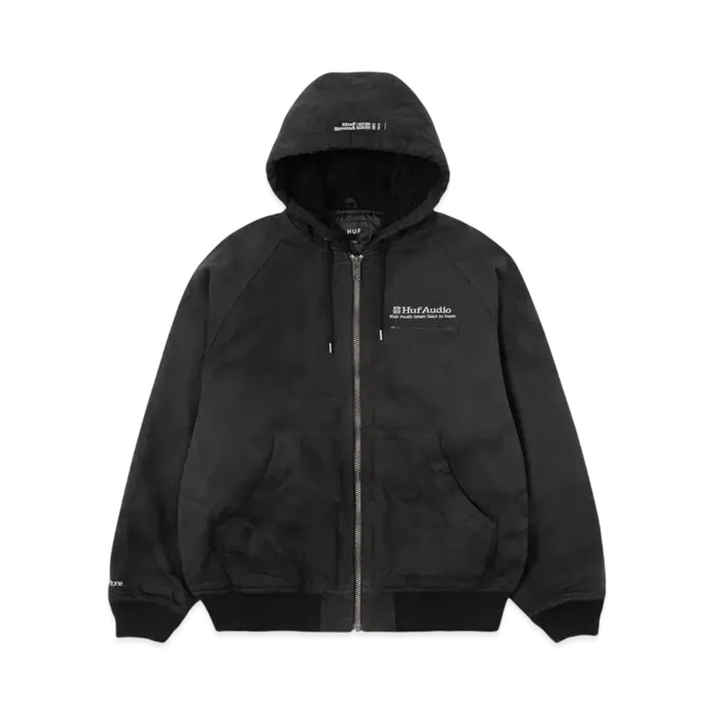 HUF Winter 24 Audio Hooded Jacket "Black"
