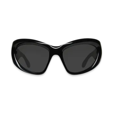 BALENCIAGA Wrap D Frame Sunglasses "Black"