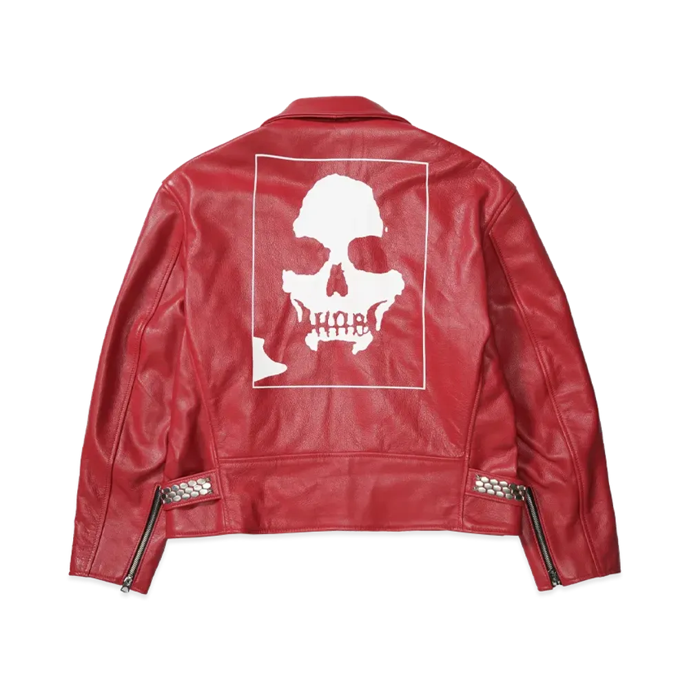 Supreme x Number (N)ine x Schott Perfecto Leather Jacket "Red"