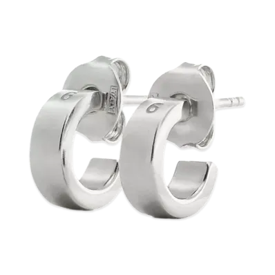 MM6 Maison Margiela Numeric Minimal Signature Hoop Earring "Palladium"