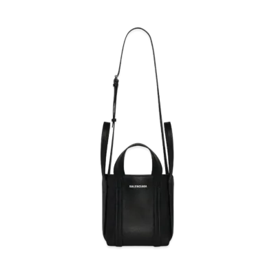 BALENCIAGA Everyday XS North-south Shoulder Tote Bag In Grained Calfskin "Black"