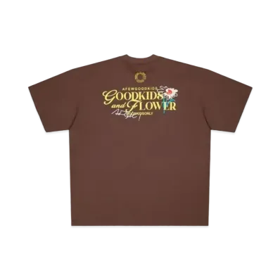A FEW GOOD KIDS Flower Tee "Brown"