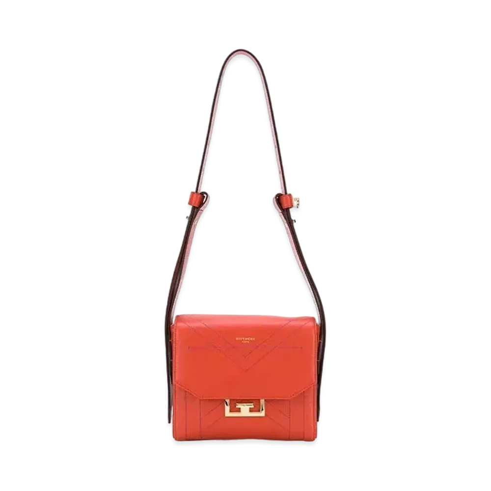 GIVENCHY Eden Leather Shoulder Bag "Red"