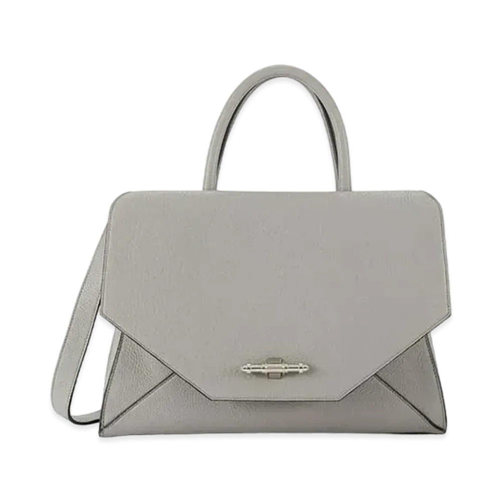 GIVENCHY Obsedia Flap Leather 2Way Bag "Gray"