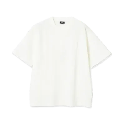 BEAMS Stretch Waffle Tee "White"
