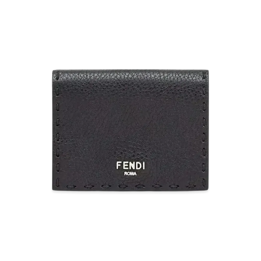 FENDI Selleria Wallet Leather Tri-Fold "Black"