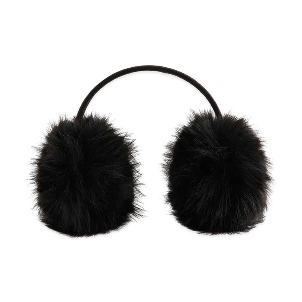 Kith Women Faux Fur Shaggy Ear Muff "Black"