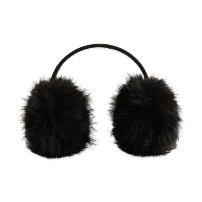 Kith Women Faux Fur Shaggy Ear Muff "Black"