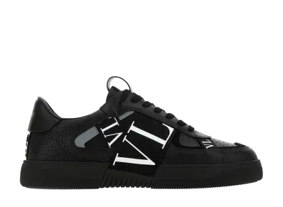Valentino Garavani Black Leather Vl7n Sneakers "Neutrals"