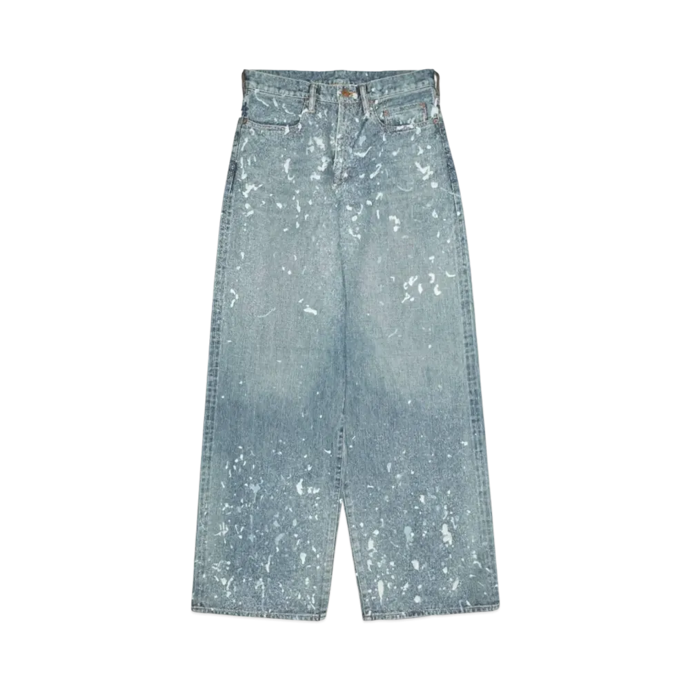 SUGARHILL MOLDED DENIM TROUSERS WIDE CUT "INDIGO"