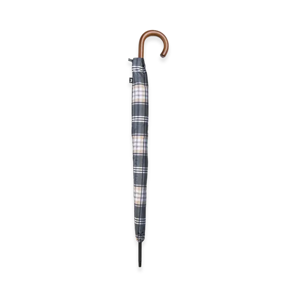 Stussy Dot Logo Umbrella "Grey Plaid"