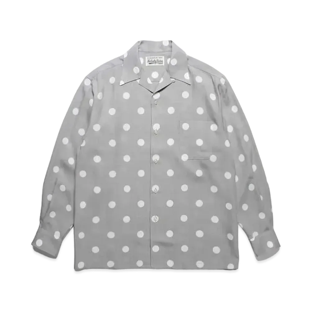 WACKO MARIA Dots Open Collar Shirt "Gray"