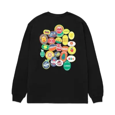 HUF Fall 24 Fruitstand Long Sleeve Tee "Black"