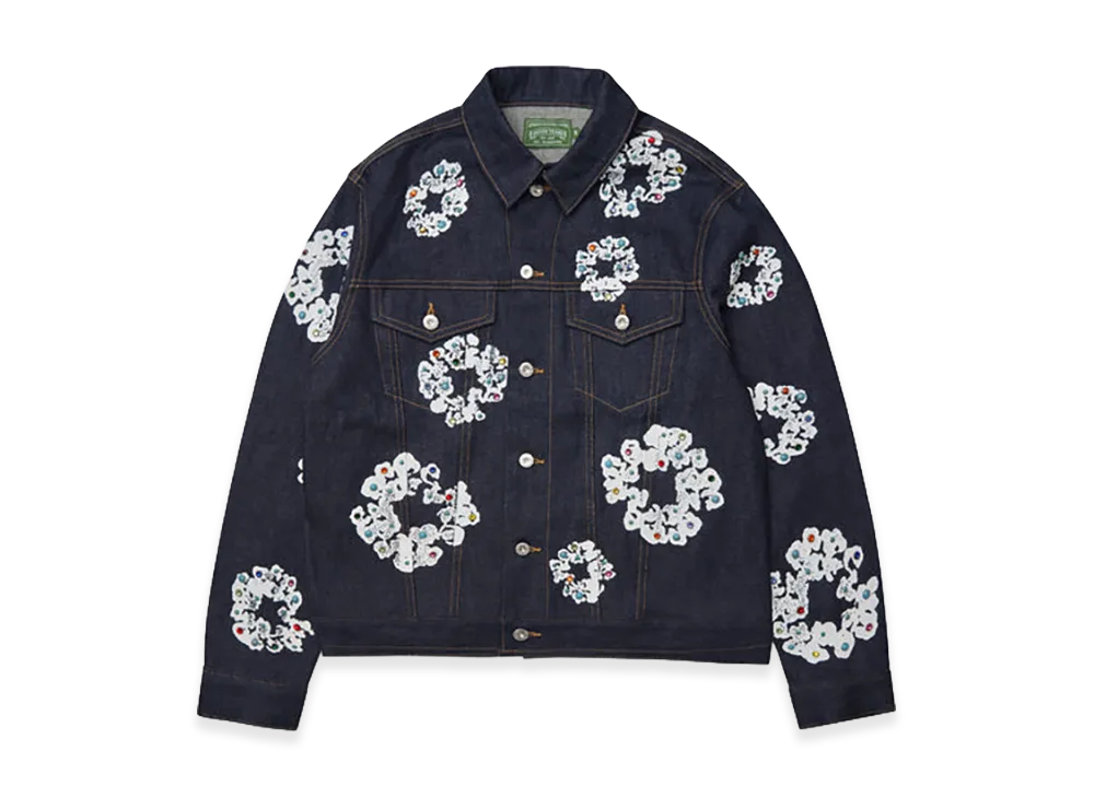 DENIM TEARS Studded Cotton Wreath Denim Jacket "Selvedge"