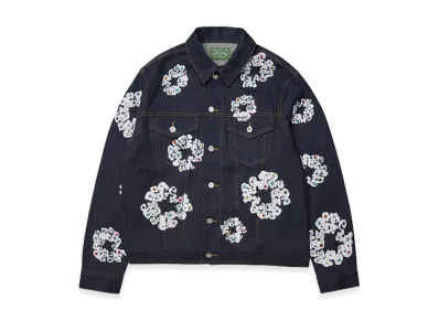 DENIM TEARS Studded Cotton Wreath Denim Jacket "Selvedge"