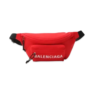 BALENCIAGA Nylon Waist Bag "Red"