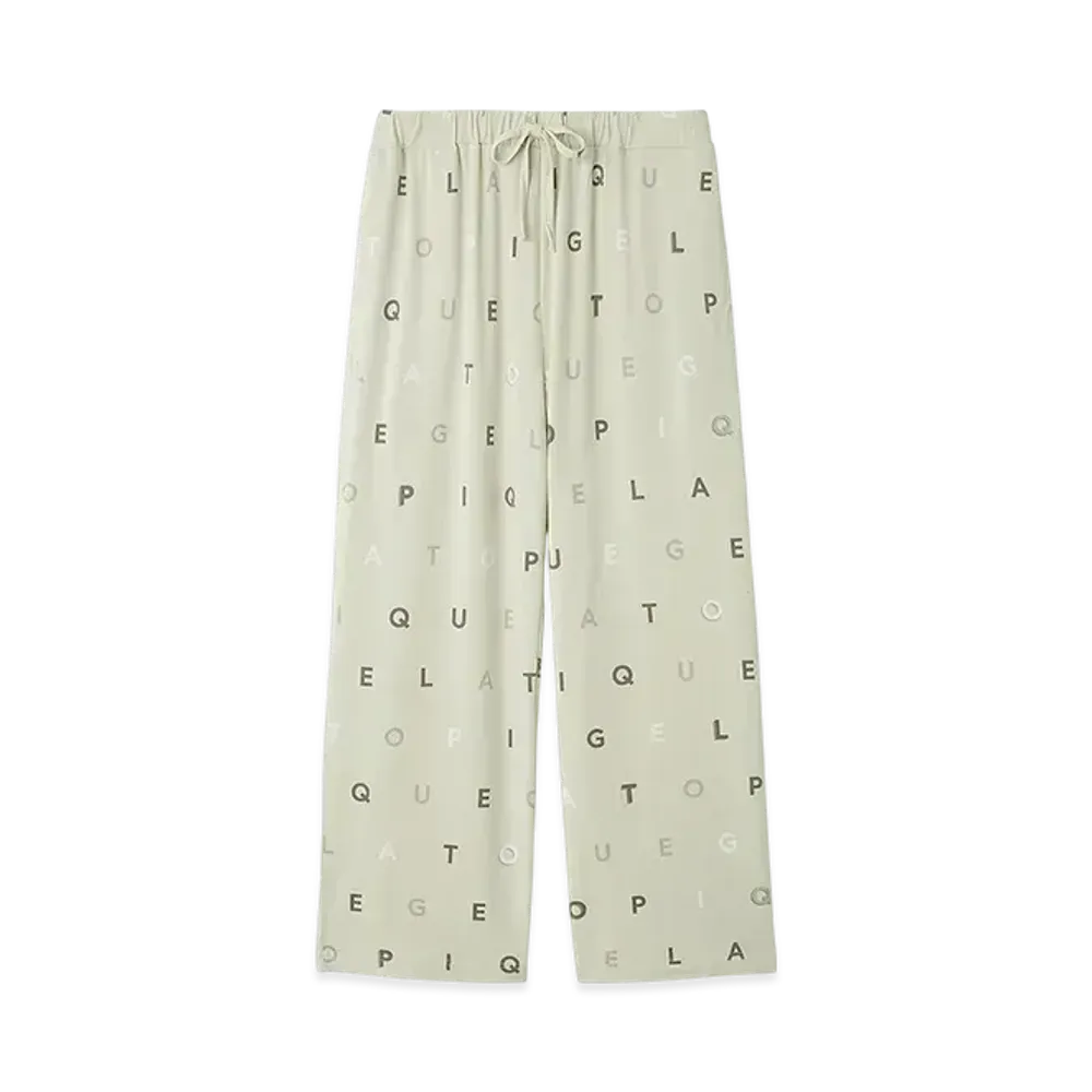 GELATO PIQUE Homme Rayon Logo Pattern Long Pants "Lime"
