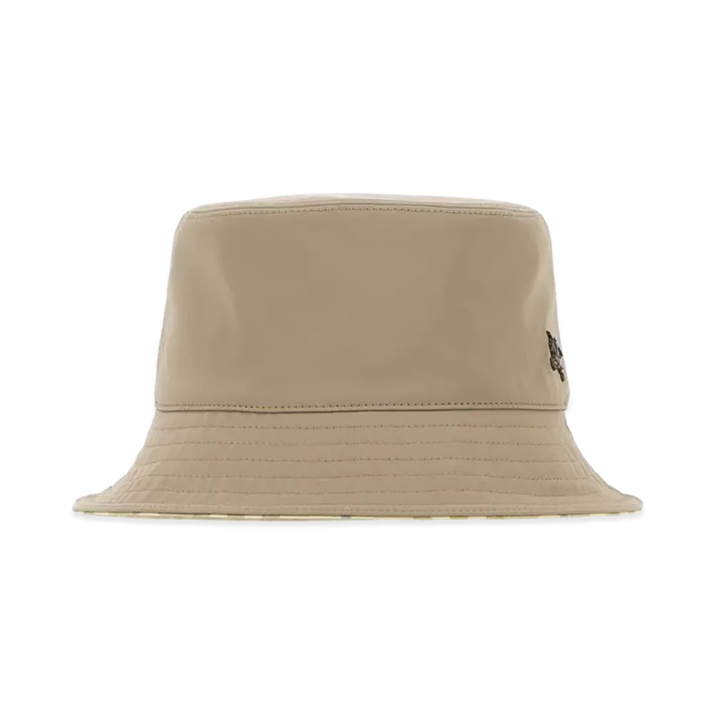Burberry Dove Stretch Canvas Reversible Bucket Hat "Gray"