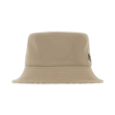 Burberry Dove Stretch Canvas Reversible Bucket Hat "Gray"