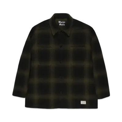 WACKO MARIA Check Fleece Shirt Jacket "Khaki"