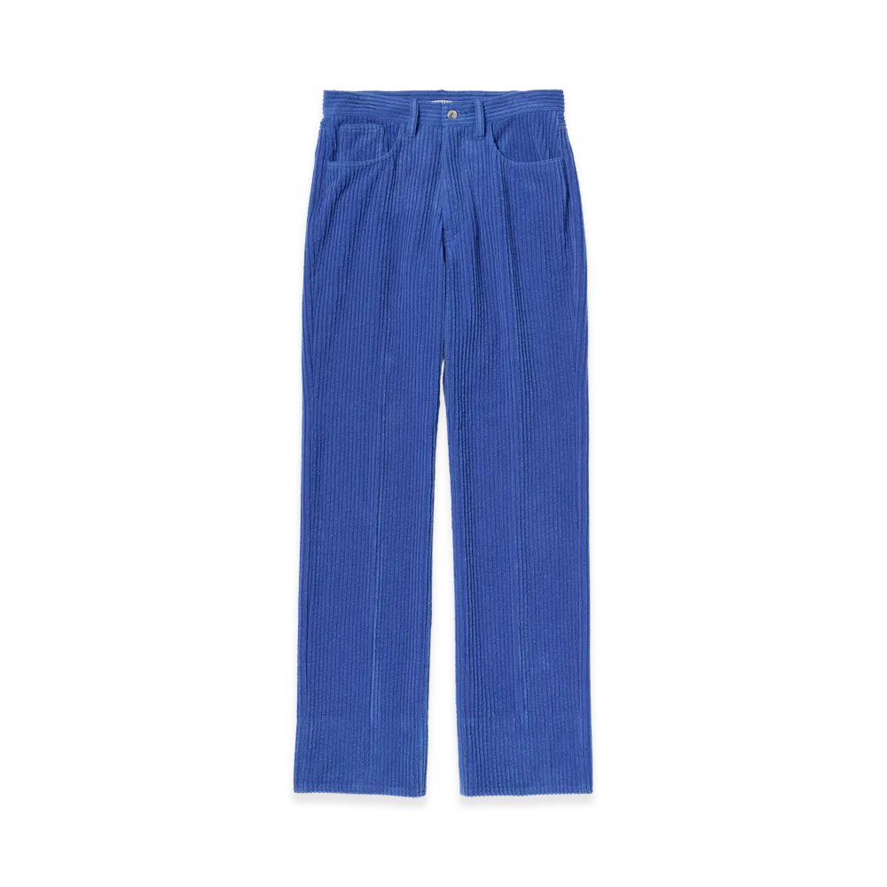 AURALEE Wool Cashmere Corduroy 5P Pants "Royal Blue"