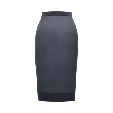 Saint Laurent Women's Pencil Skirt in Knit "Bleu Nuit"