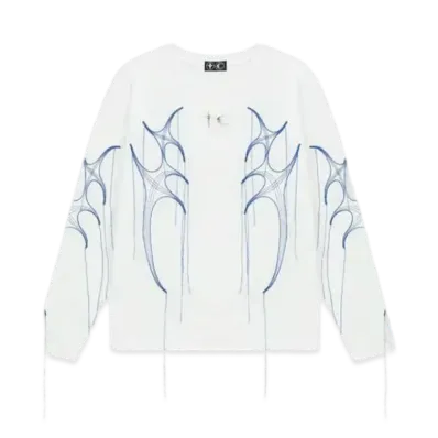 THUG CLUB Tribal Tree Sleeve "White Blue"