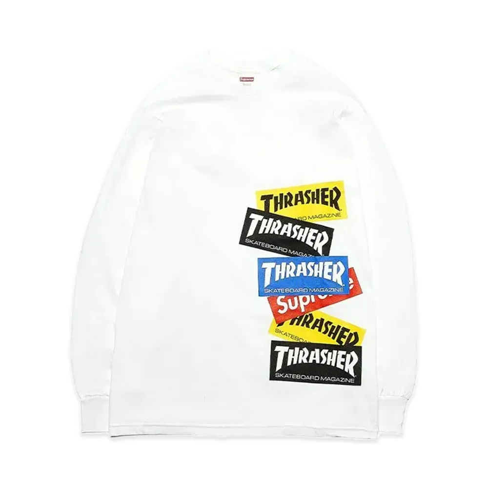 Supreme x THRASHER Multi Logo L/S Tee "White"