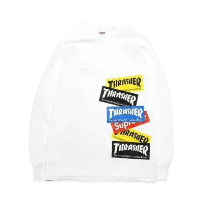 Supreme x THRASHER Multi Logo L/S Tee "White"