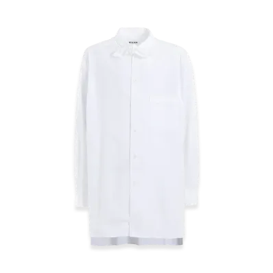 S'YTE Cotton Broad Ribbon Collar Shirt "White"