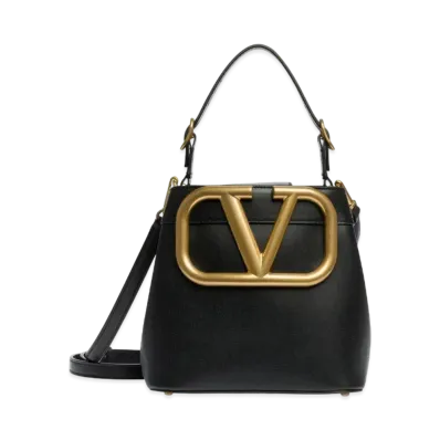 Valentino Supervee Calfskin Handbag "Black"