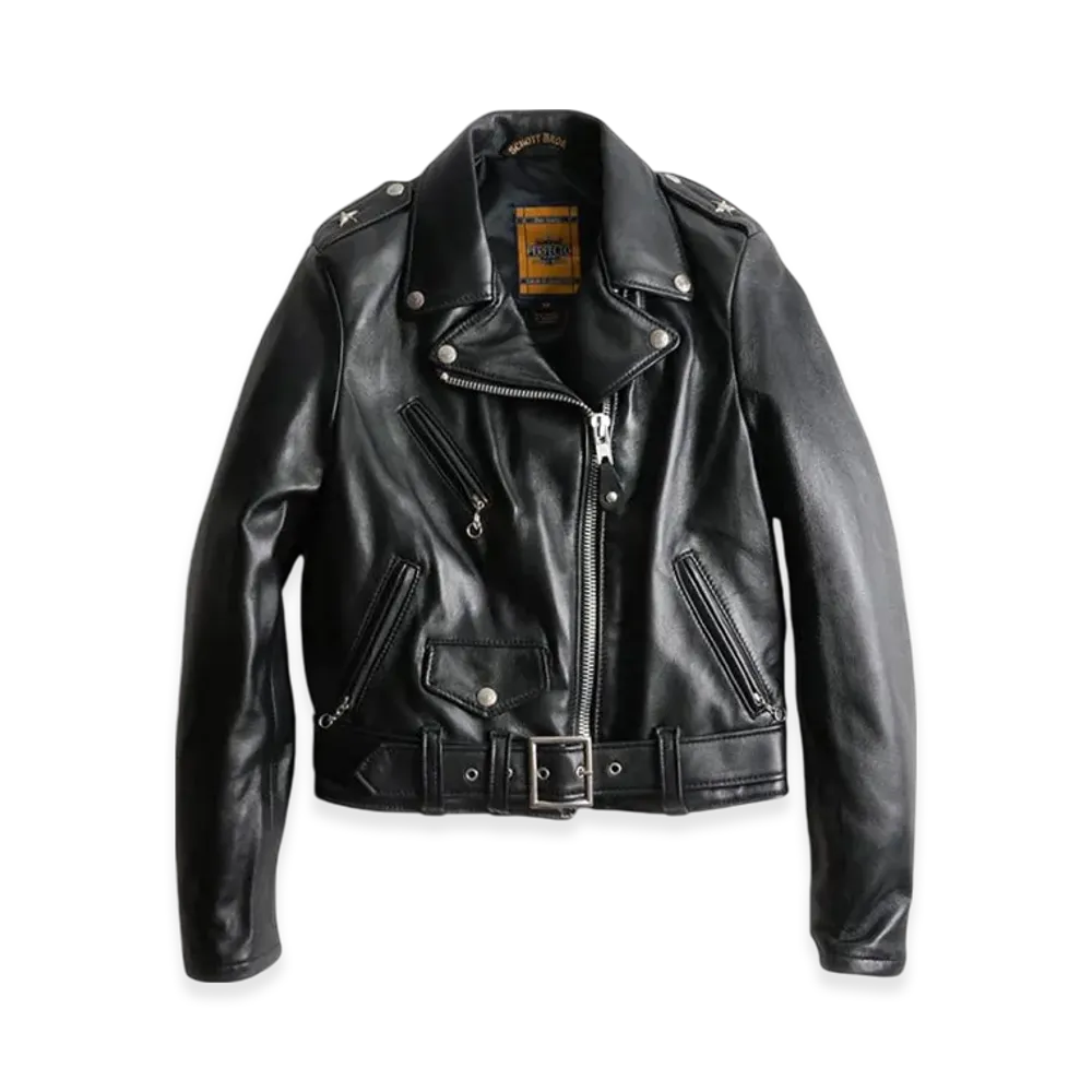 Schott 218W WoMens Lambskin One Star Double Riders Jacket "Black"