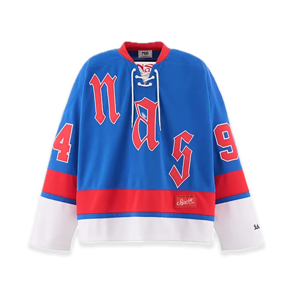 SAINT Mxxxxxx x Nas Game Shirt "Blue"