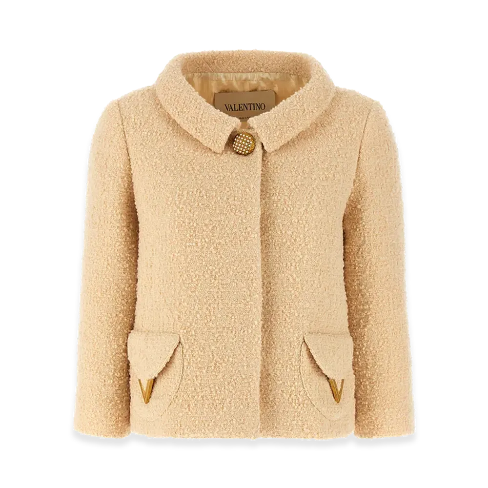 Valentino Women's Blazer Garavani In Tweed "White"
