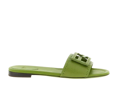 FENDI Women's Baguette Slides "Green"