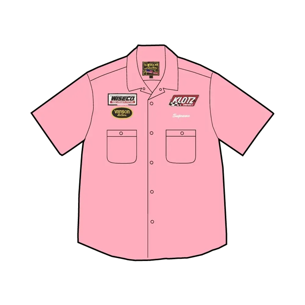 Supreme x Vanson Leathers S/S Work Shirt "Pink"