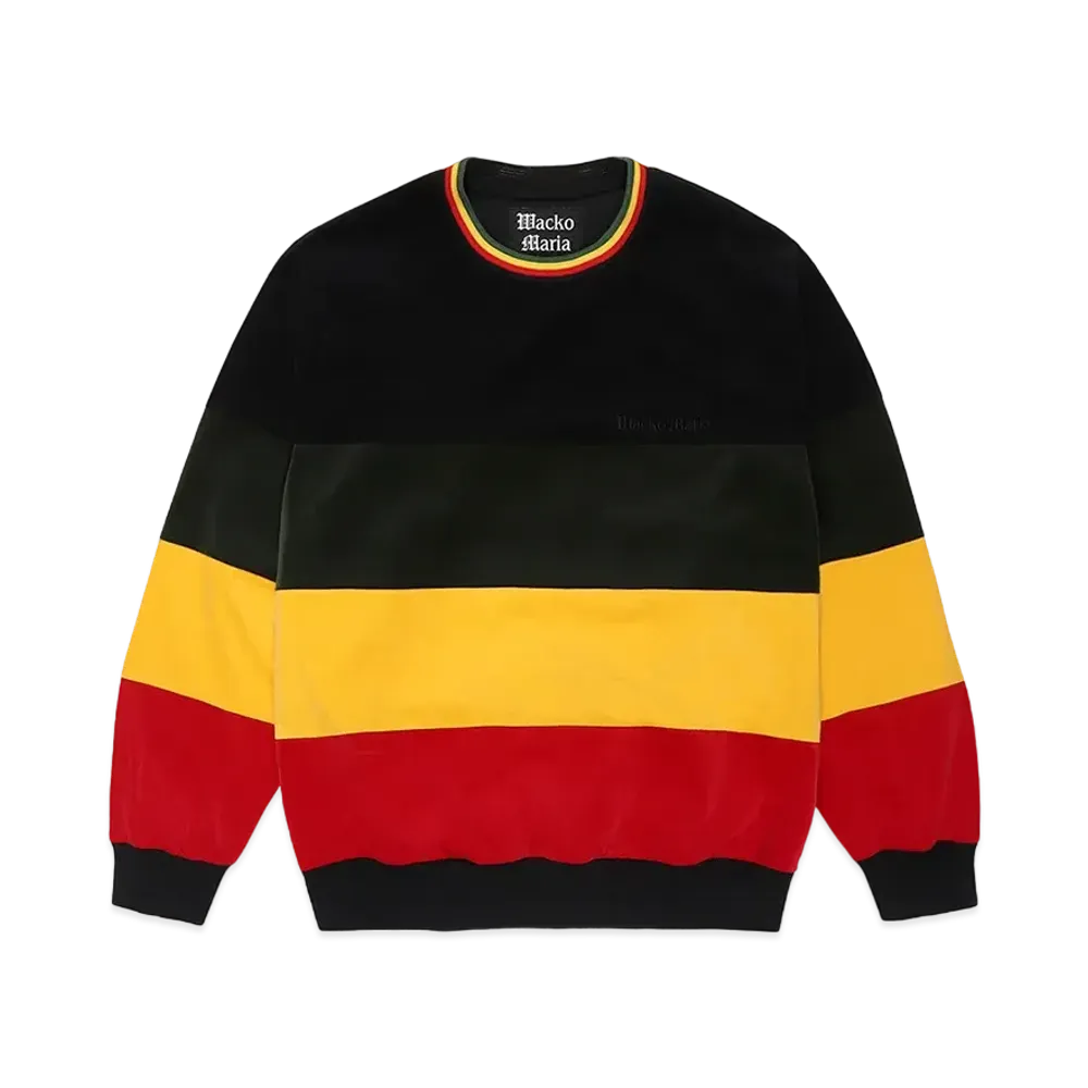 WACKO MARIA Striped Velveteen Pollover Jacket "Black"