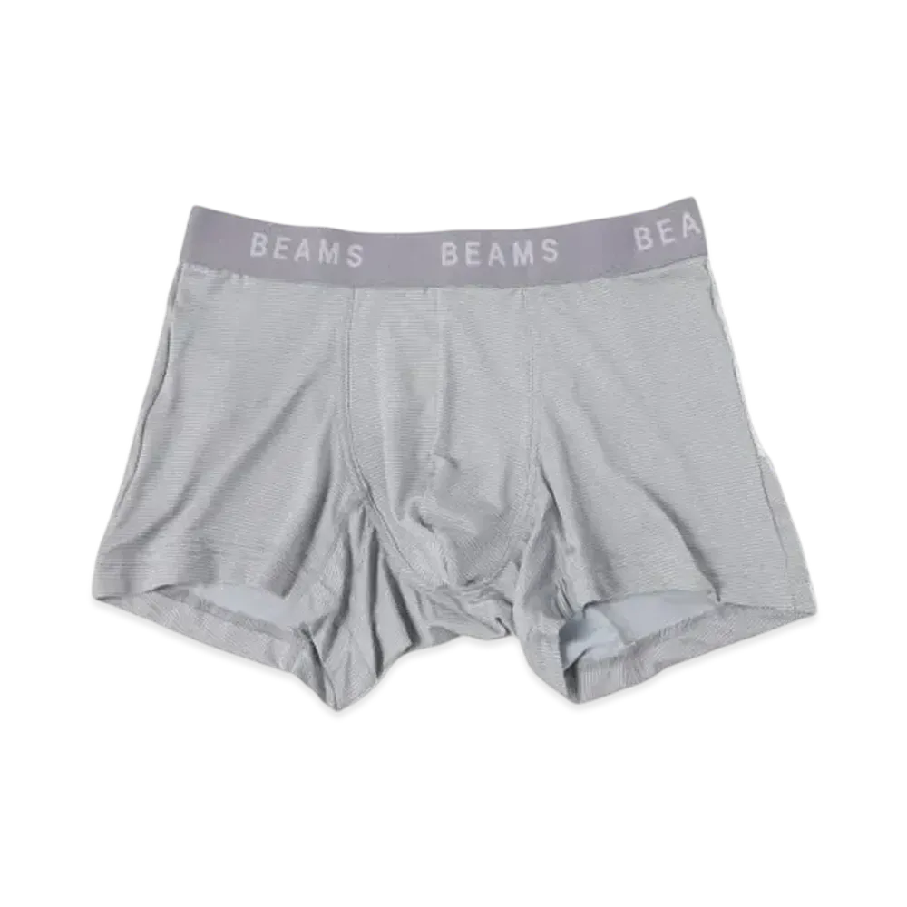 BEAMS Micro Border Boxer Shorts "Gray"
