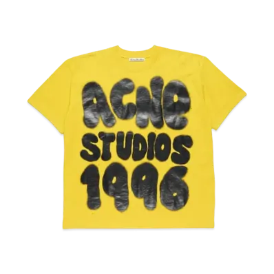 Acne Studios T-Shirt Logo Relaxed Unisex Fit "Mustard Yellow"