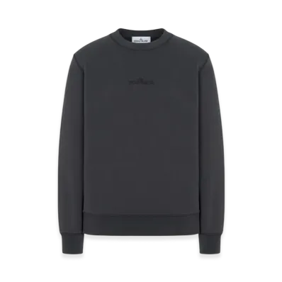 Stone Island 665CA Cotton Fleece Garment Dyed Embroidery Crewneck Sweatshirt - 24SS "Lead"