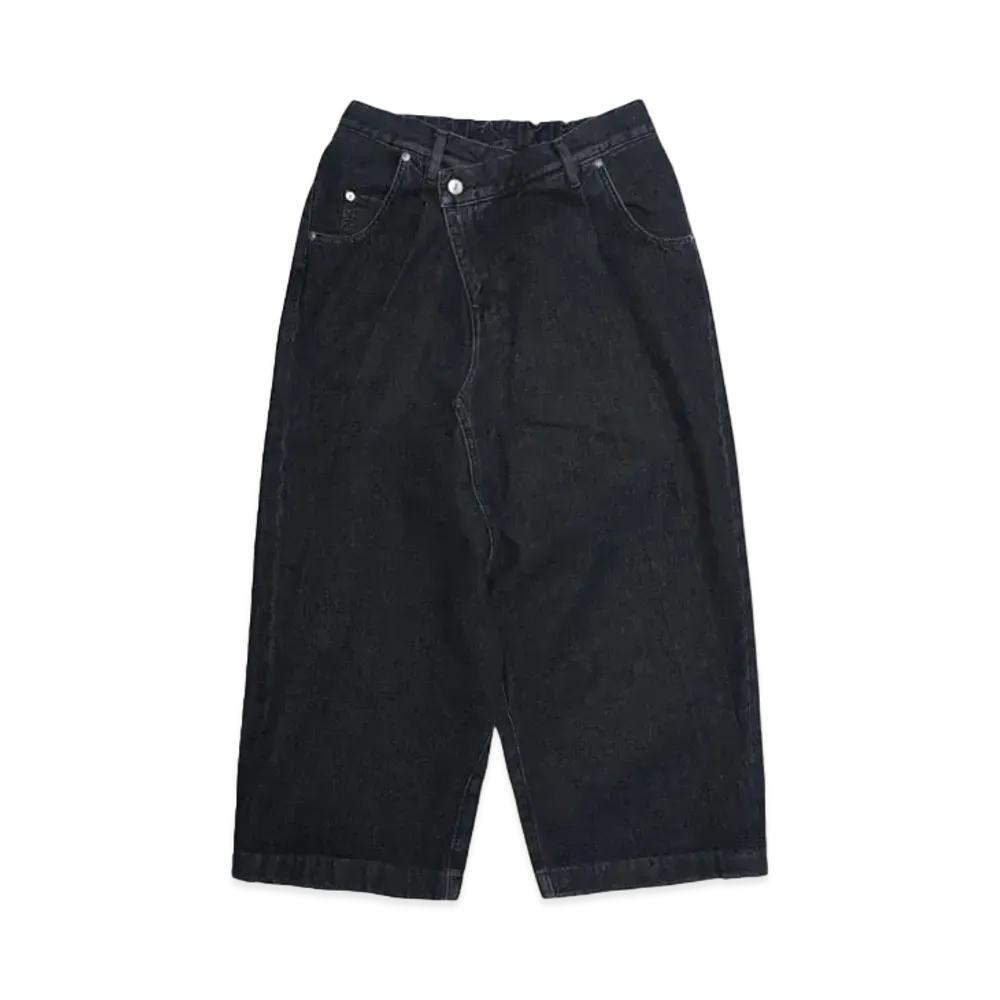 NEONSIGN Sarrouel Denim Slacks -Used- "BLACK USED"