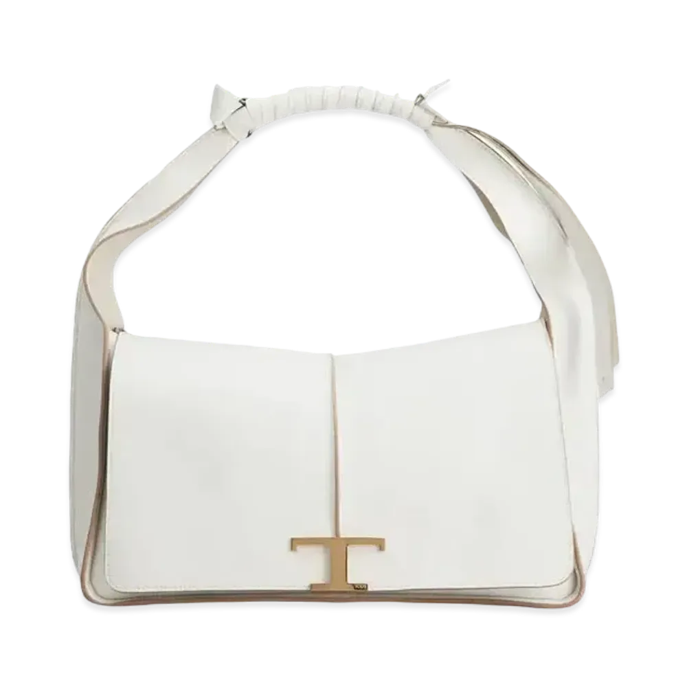 TOD'S Timeless Bag In Leather Medium "White"