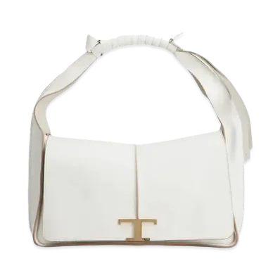 TOD'S Timeless Bag In Leather Medium "White"