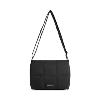 CHARLES & KEITH Mini Area Nylon Quilted Puffy Crossbody Bag "JetBlack"