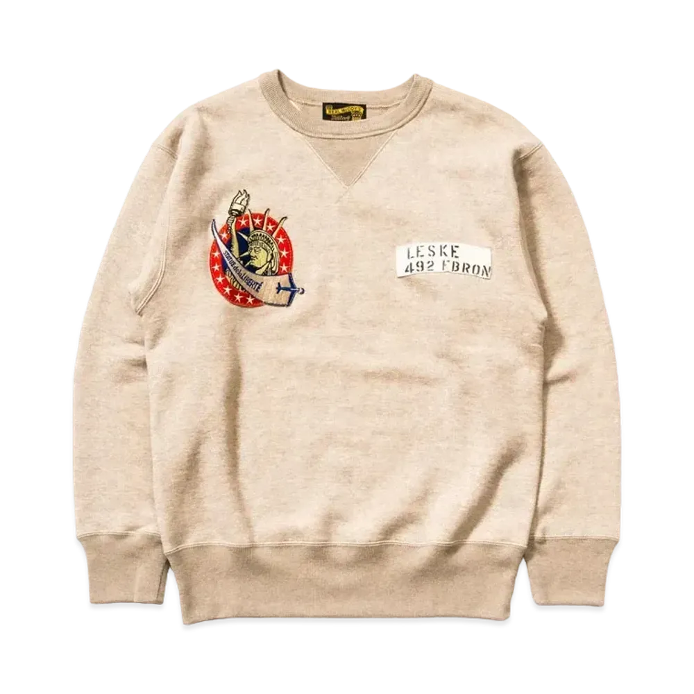 THE REAL McCOY'S Military Print Sweatshirt "Oatmeal"
