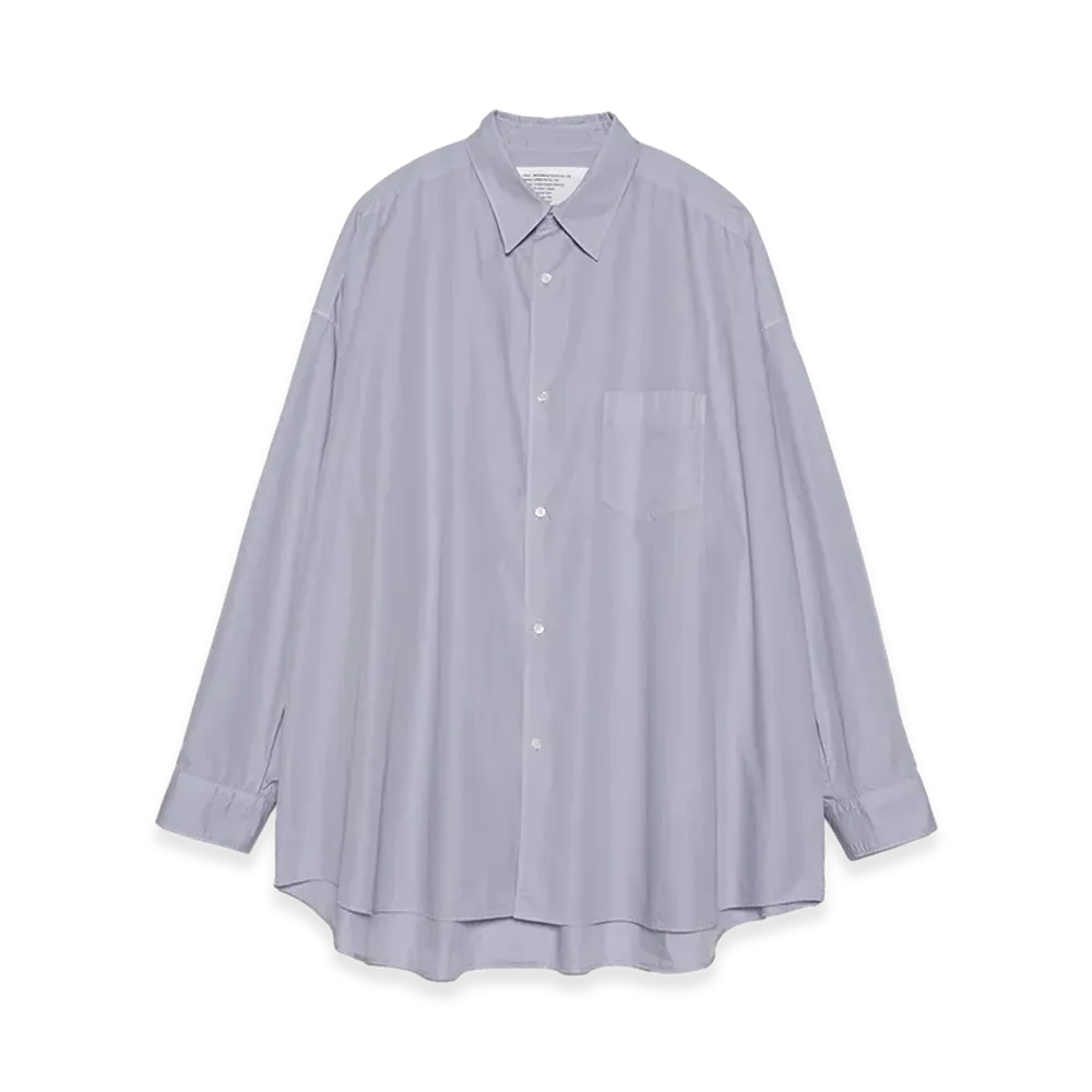 Graphpaper minus Botanical Dyed Broad L/S Oversized Regular Collar Shirt "Purple"