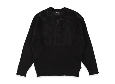 WIND AND SEA Mesh Logo Knit "Black"